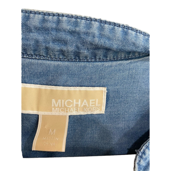 MICHAEL KORS Chain detail chambray dress ⛓️ medium ⛓️ - Picture 7 of 11